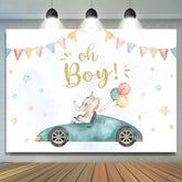 Lofaris Oh Boy Balloon Elephant Baby Shower Photo Backdrop